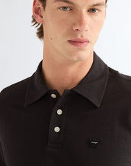 BLUZKI MĘSKIE WRANGLER LS POLO SHIRT CAVIAR 112386983