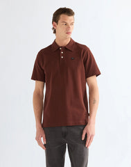 BLUZKI MĘSKIE WRANGLER POLO SHIRT BITTER CHOCOLATE 112386986