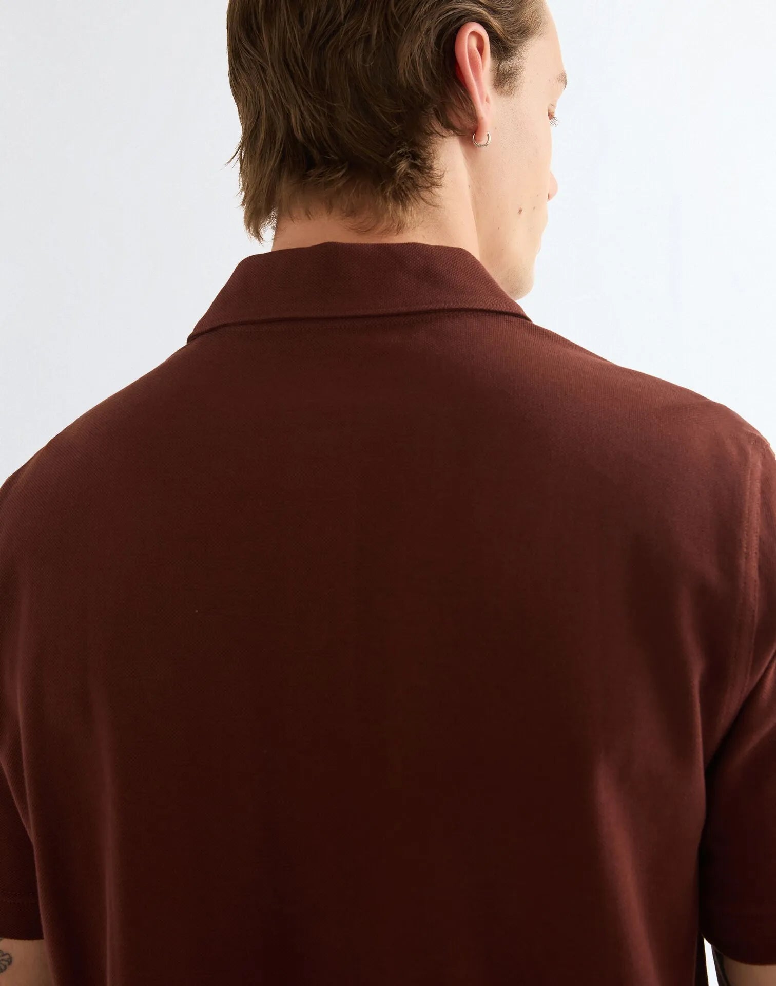 BLUZKI MĘSKIE WRANGLER POLO SHIRT BITTER CHOCOLATE 112386986