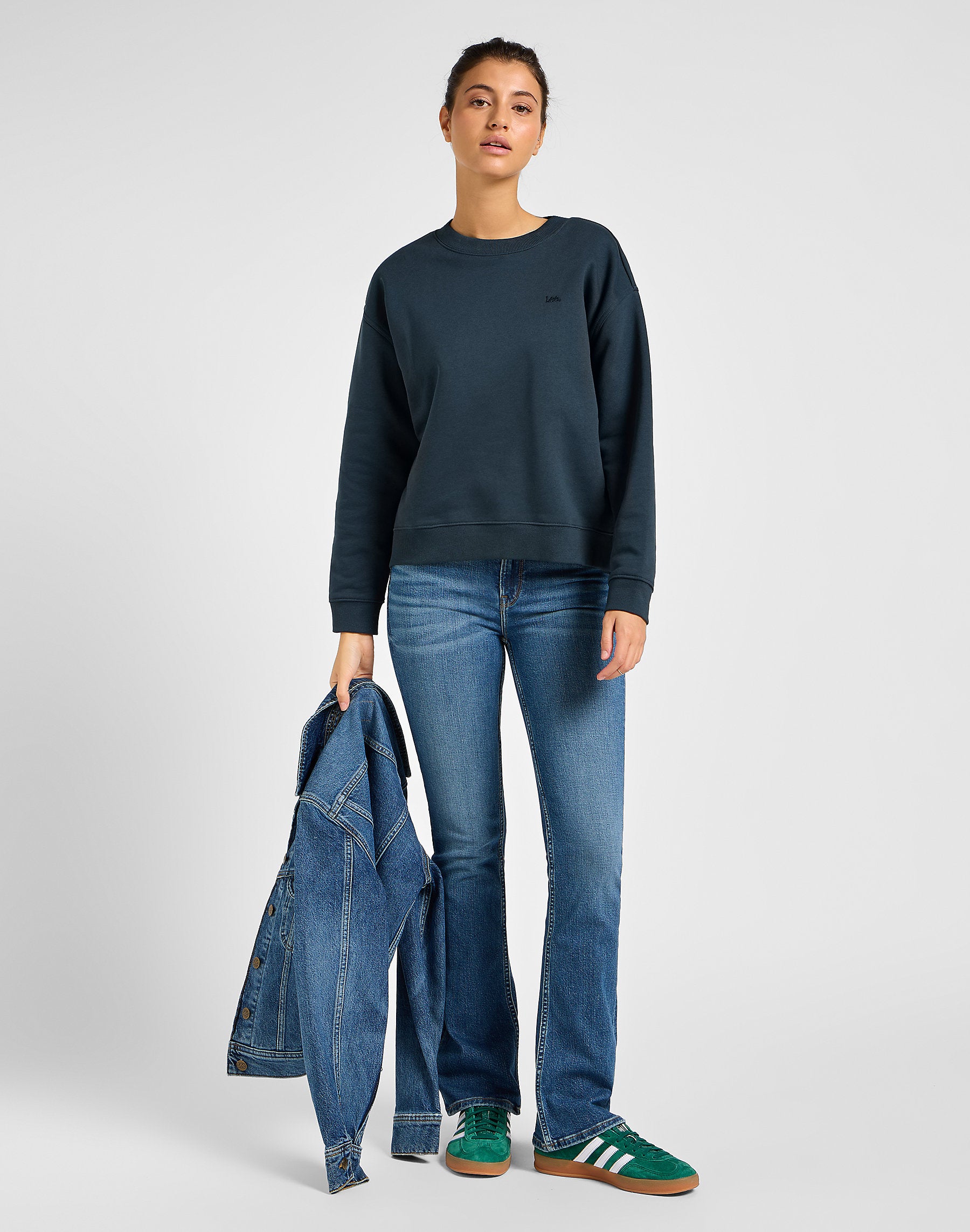 Damska Bluza Lee Crew SWS Charcoal 112341532