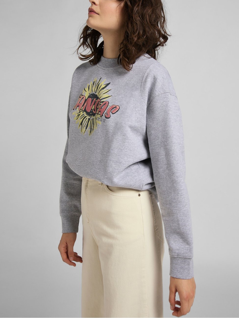 DAMSKA BLUZA LEE CUT & SEW RAGLAN SWS GREY MELE L36UTX37 112107919
