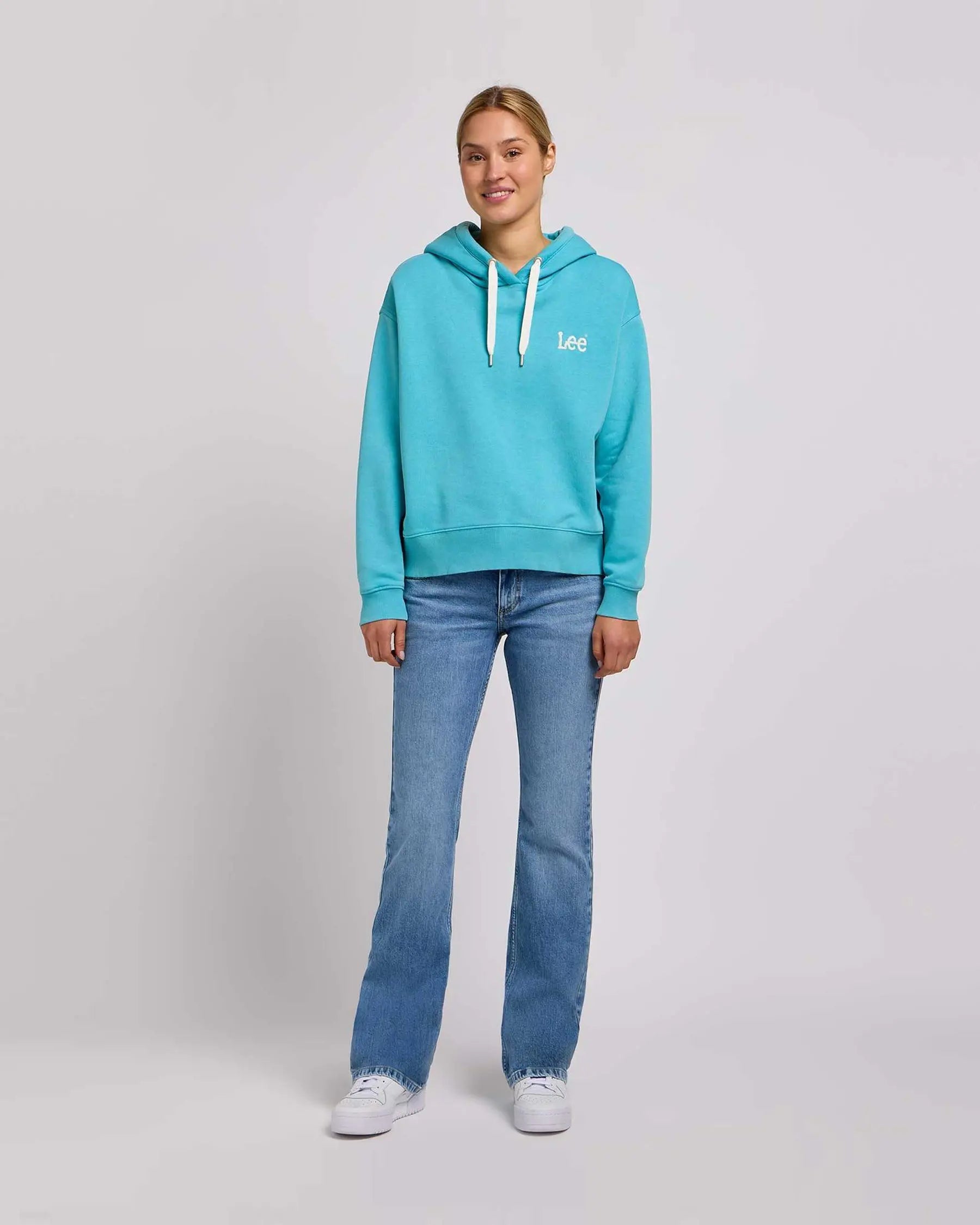 Damska Bluza Lee Essential Hoodie Bay Blue 112350245