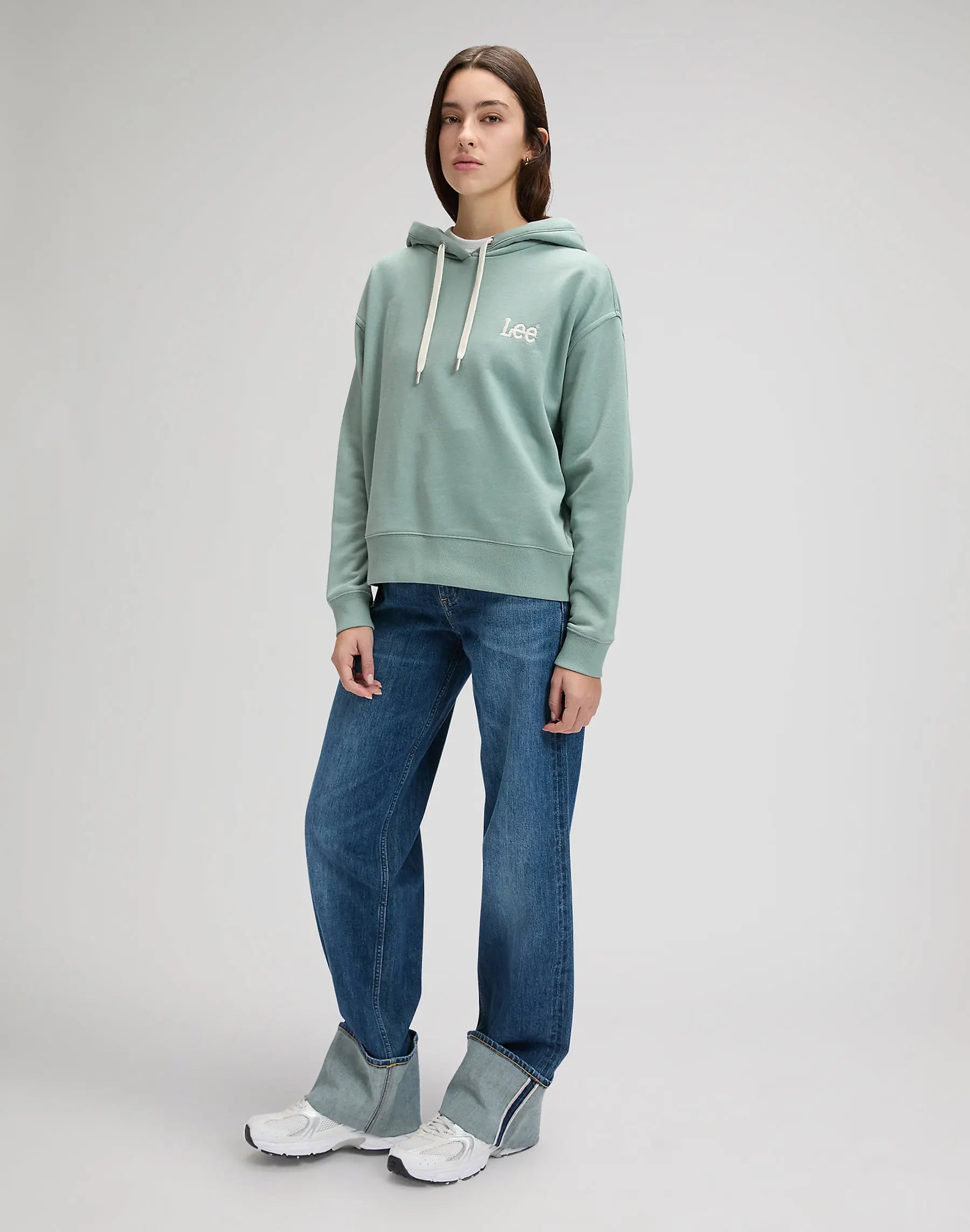 DAMSKA BLUZA LEE ESSENTIAL HOODIE DESERT SAGE 112376980