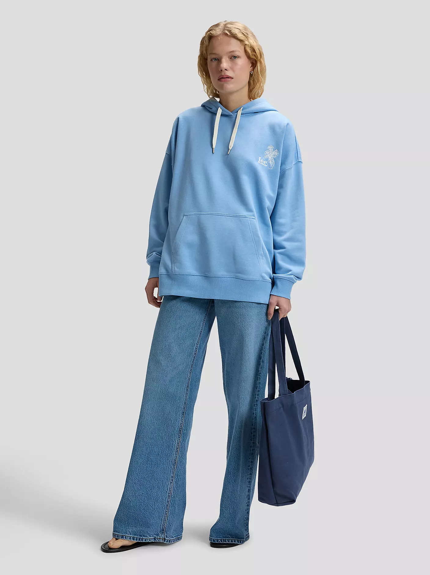 DAMSKA BLUZA LEE LEE FLOWER HOODIE HALOGEN 112377704