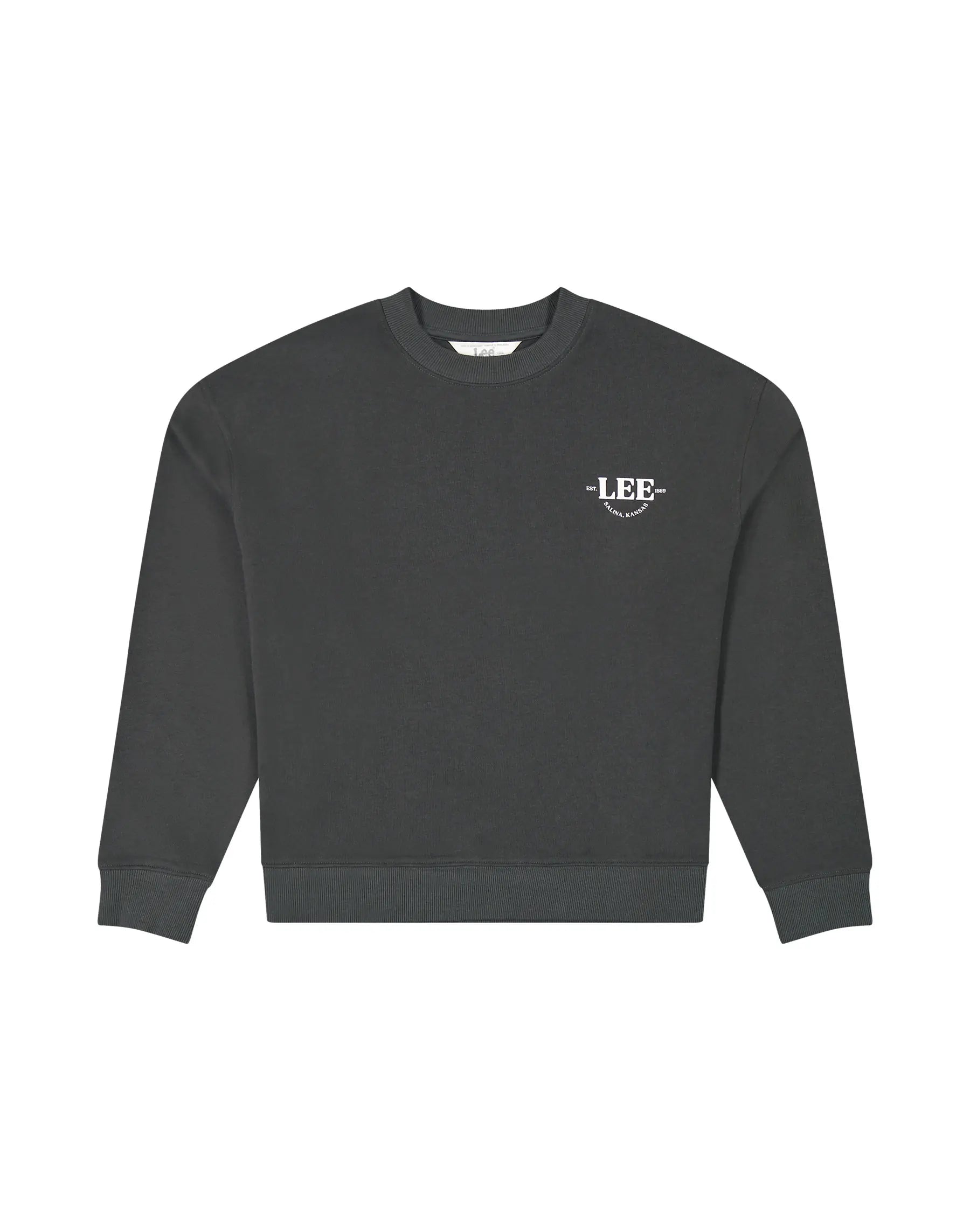 DAMSKA BLUZA LEE LOGO CREW SWS WASHED BLACK 112377768
