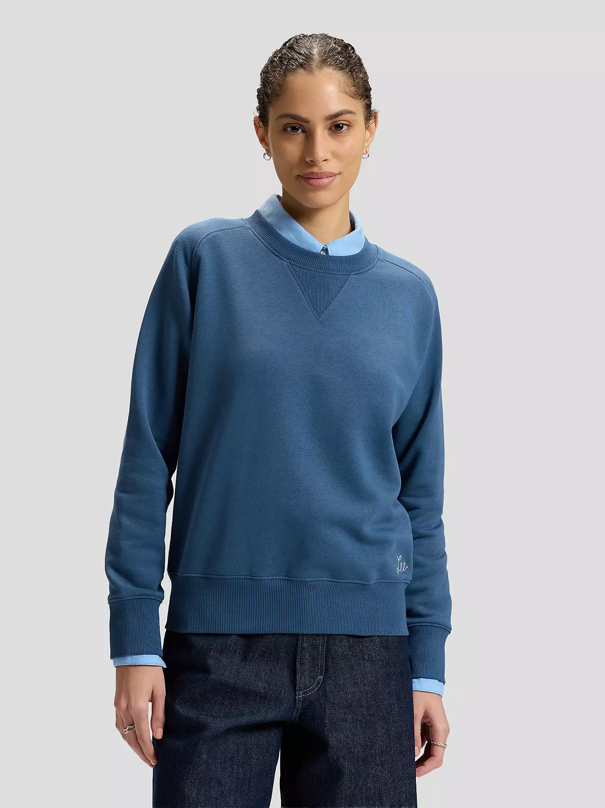 DAMSKA BLUZA LEE RAGLAN CREW SWS ACADEMY BLUE 112376981