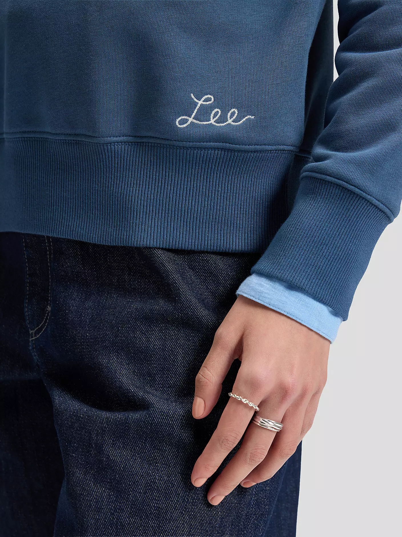 DAMSKA BLUZA LEE RAGLAN CREW SWS ACADEMY BLUE 112376981