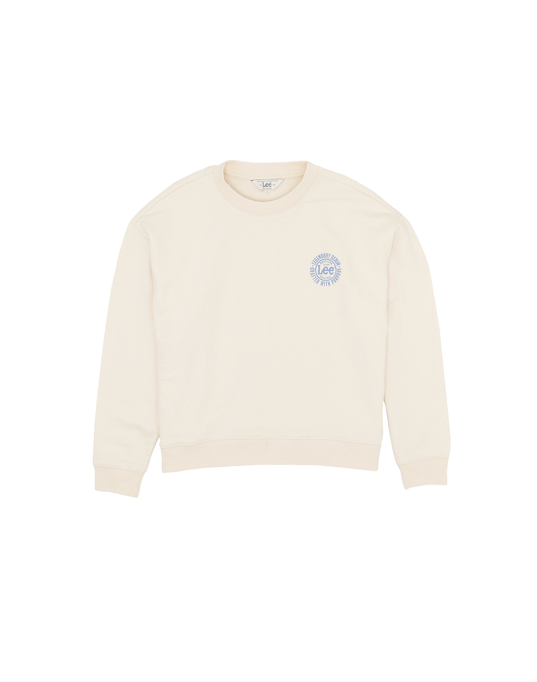 Damska Bluza Lee Relaxed Graphic Crew Ecru 112363841