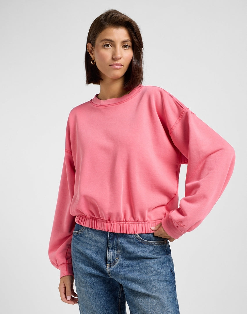 Damska Bluza Lee Sleeve Detail Sweatshirt Lychee 112363495