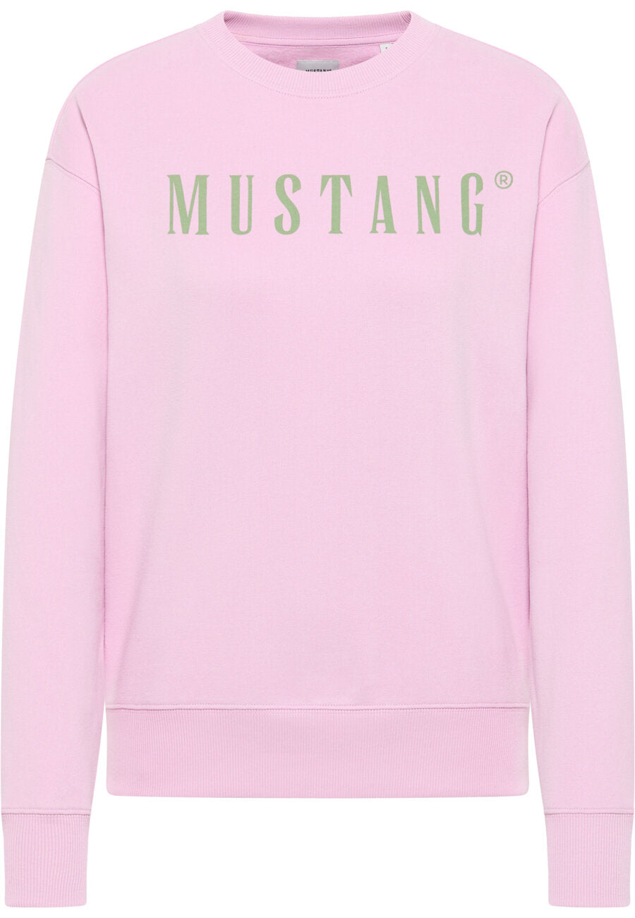 DAMSKA BLUZA MUSTANG LOGO Aberdeen Pink Lavender 1014960 8070