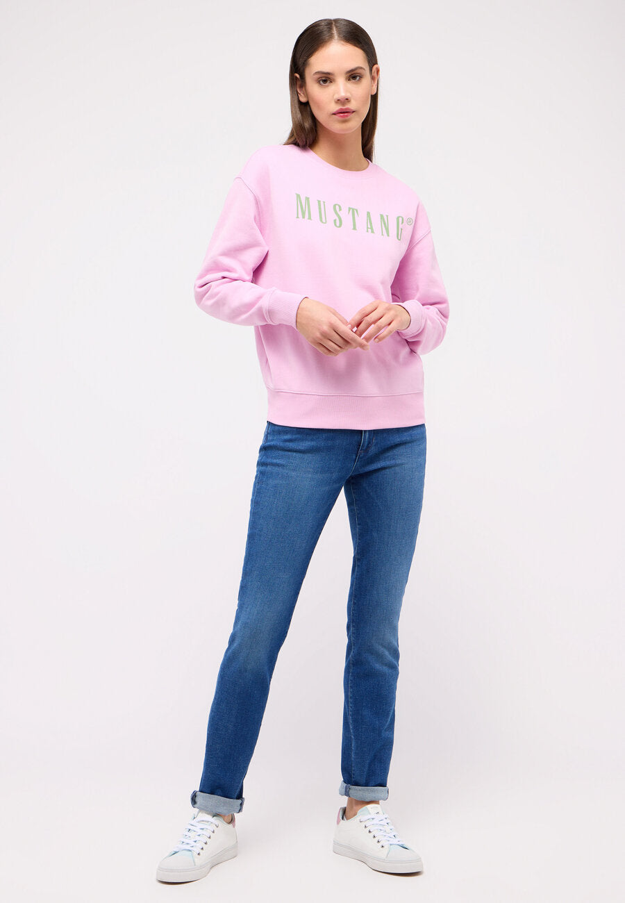 DAMSKA BLUZA MUSTANG LOGO Aberdeen Pink Lavender 1014960 8070