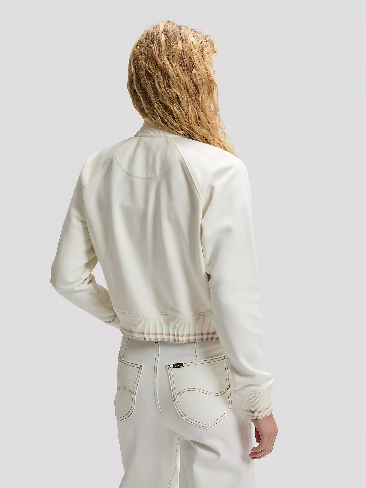 DAMSKA BLUZA ROZPINANA LEE ZIP UP ECRU 112376983