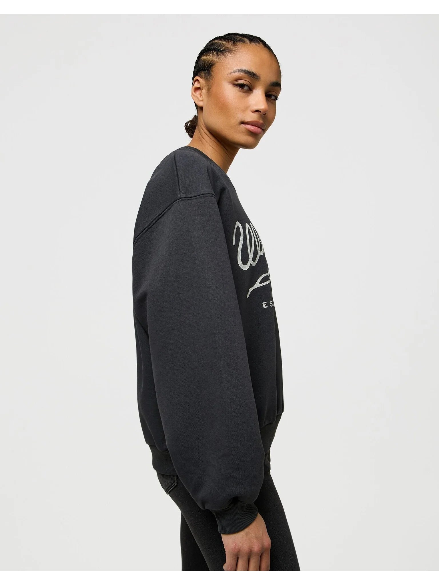 Damska Bluza Wrangler Oversized Sweat Faded Black 112370826
