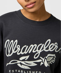 Damska Bluza Wrangler Oversized Sweat Faded Black 112370826