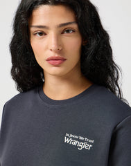 DAMSKA BLUZA WRANGLER REGULAR SWEAT FADED BLACK 112356510