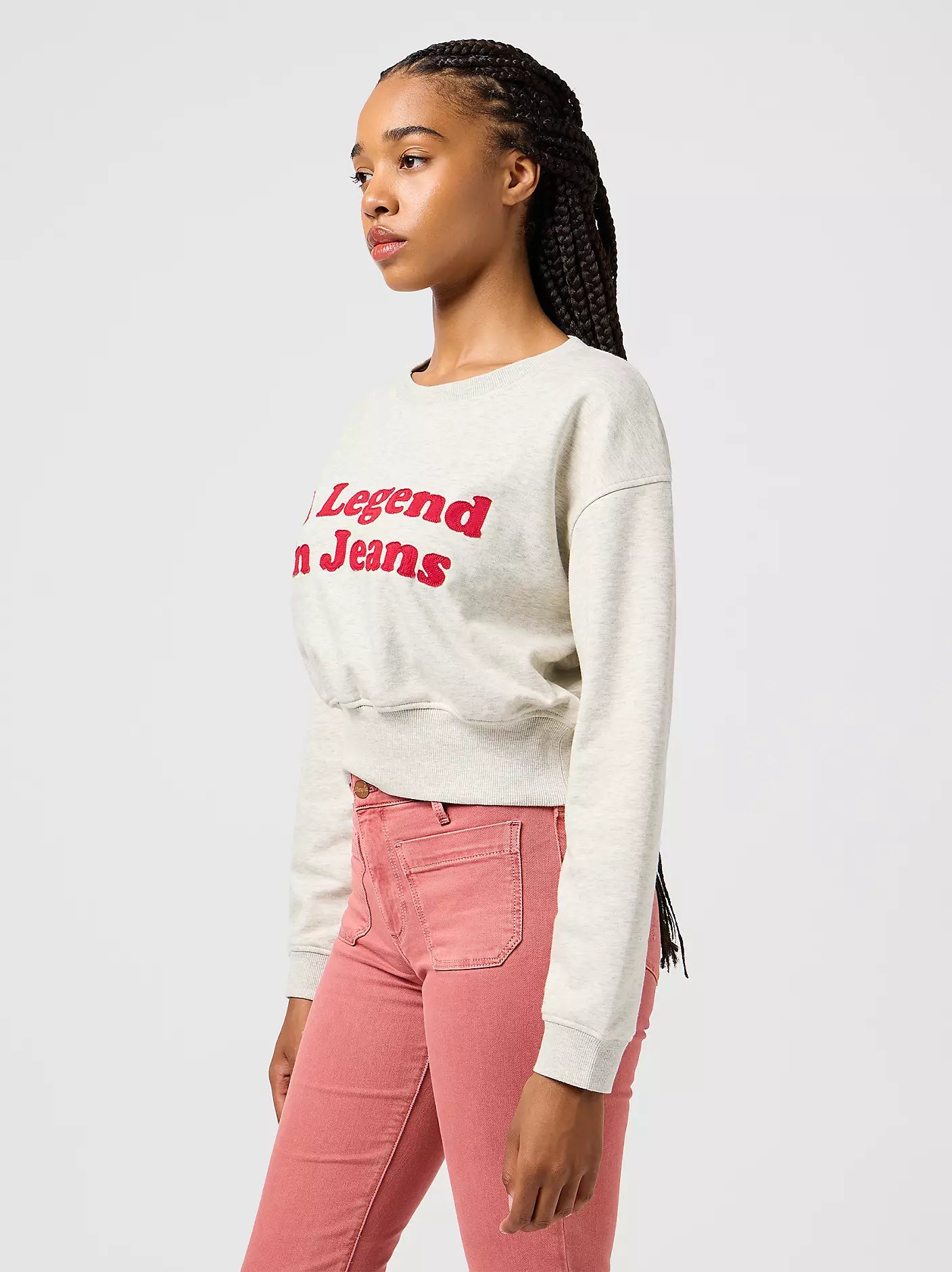 Damska Bluza Wrangler Relaxed Sweatshirt Oat 112362582