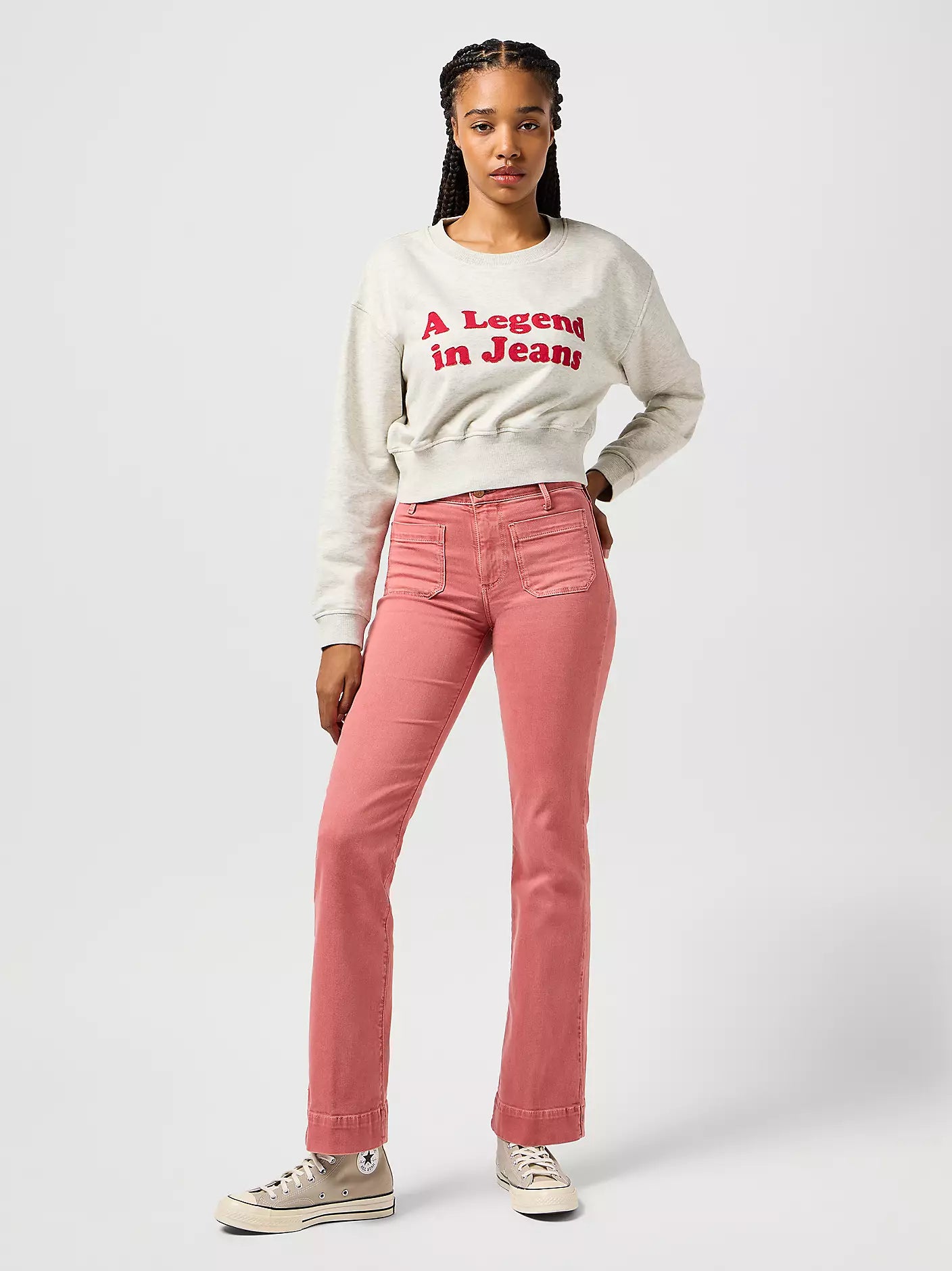 Damska Bluza Wrangler Relaxed Sweatshirt Oat 112362582