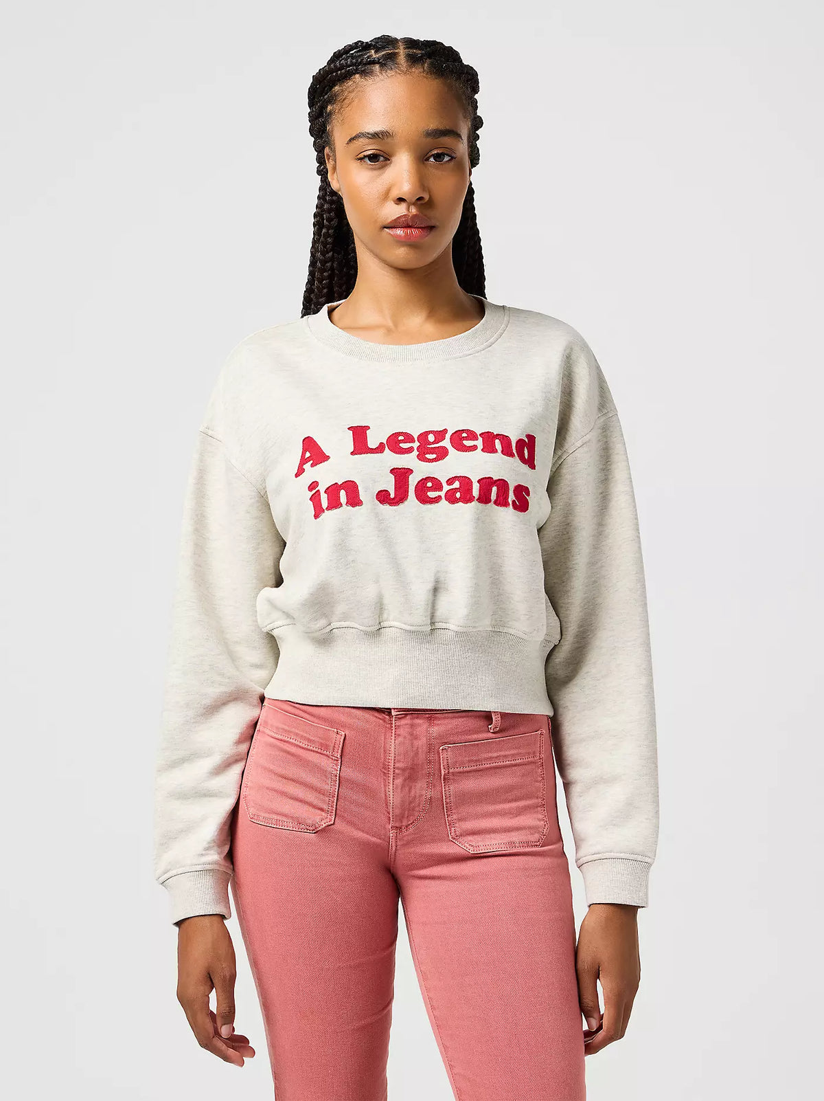 Damska Bluza Wrangler Relaxed Sweatshirt Oat 112362582