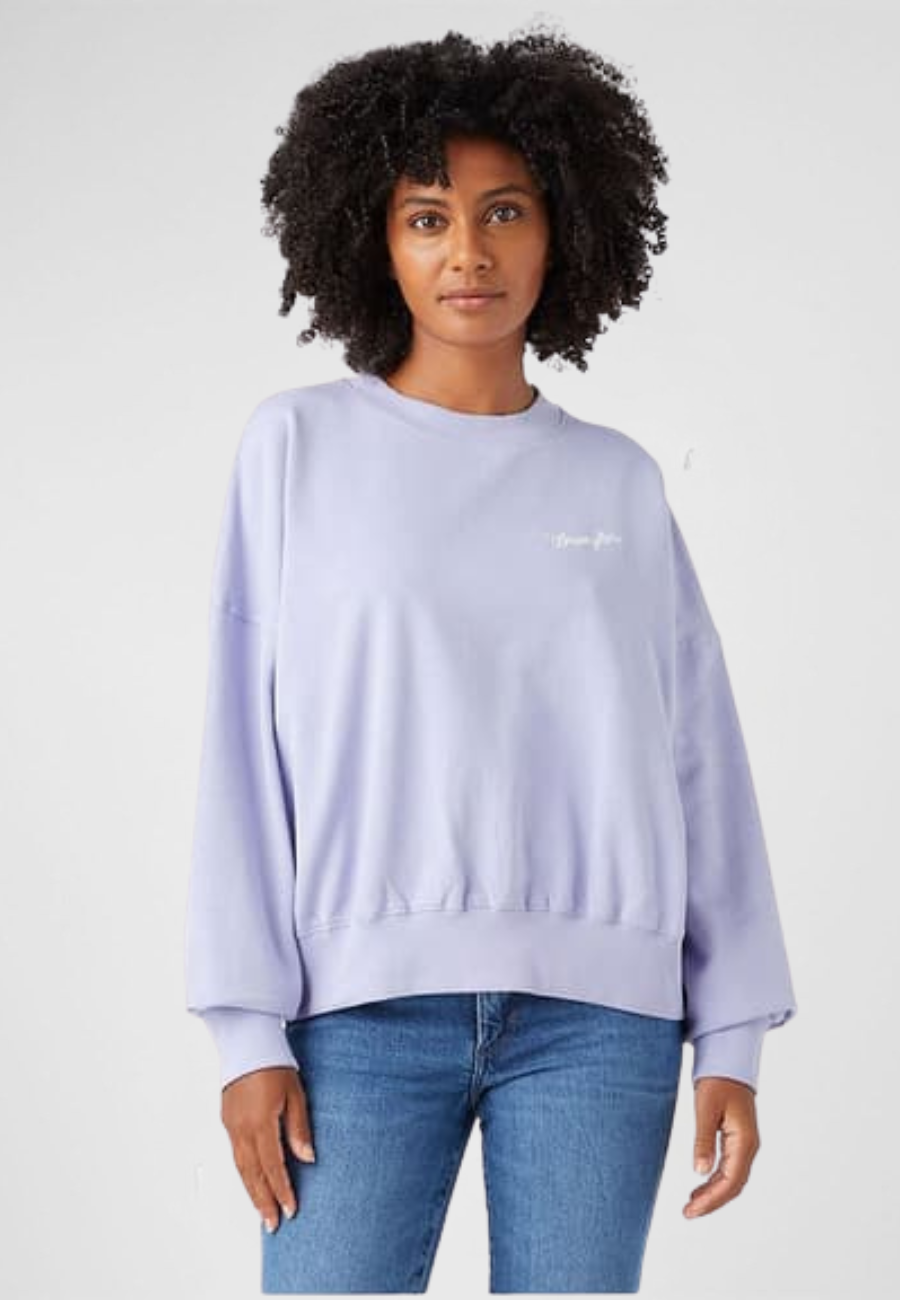DAMSKA BLUZA WRANGLER RELAXED SWEATSHIRT SWEET LAVENDER 112343712