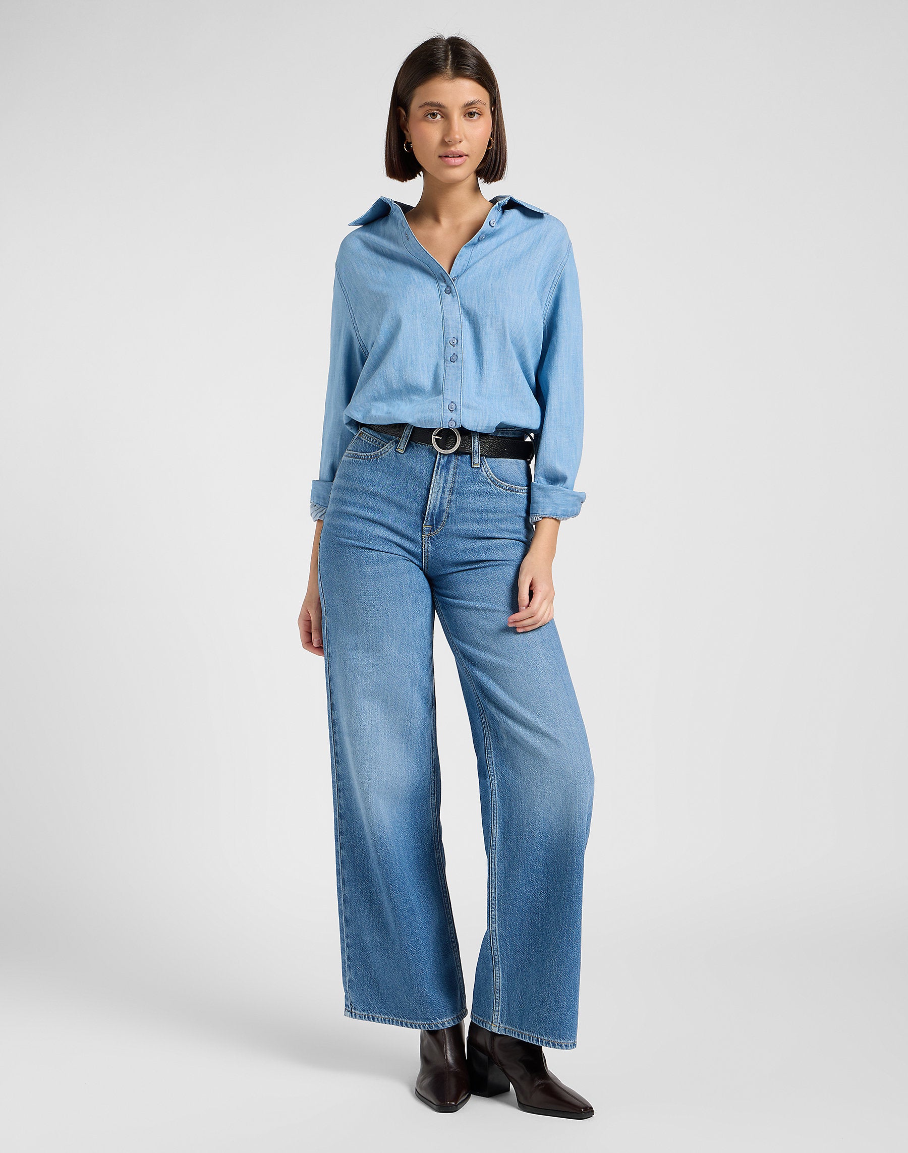 Damska Koszula Jeansowa Lee Balloon Sleeve Shirt Never Ages 112370985
