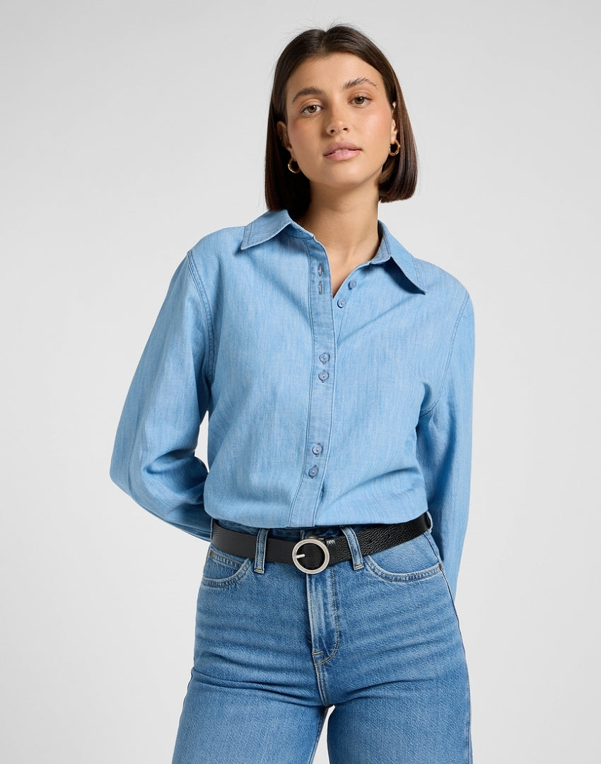 Damska Koszula Jeansowa Lee Balloon Sleeve Shirt Never Ages 112370985