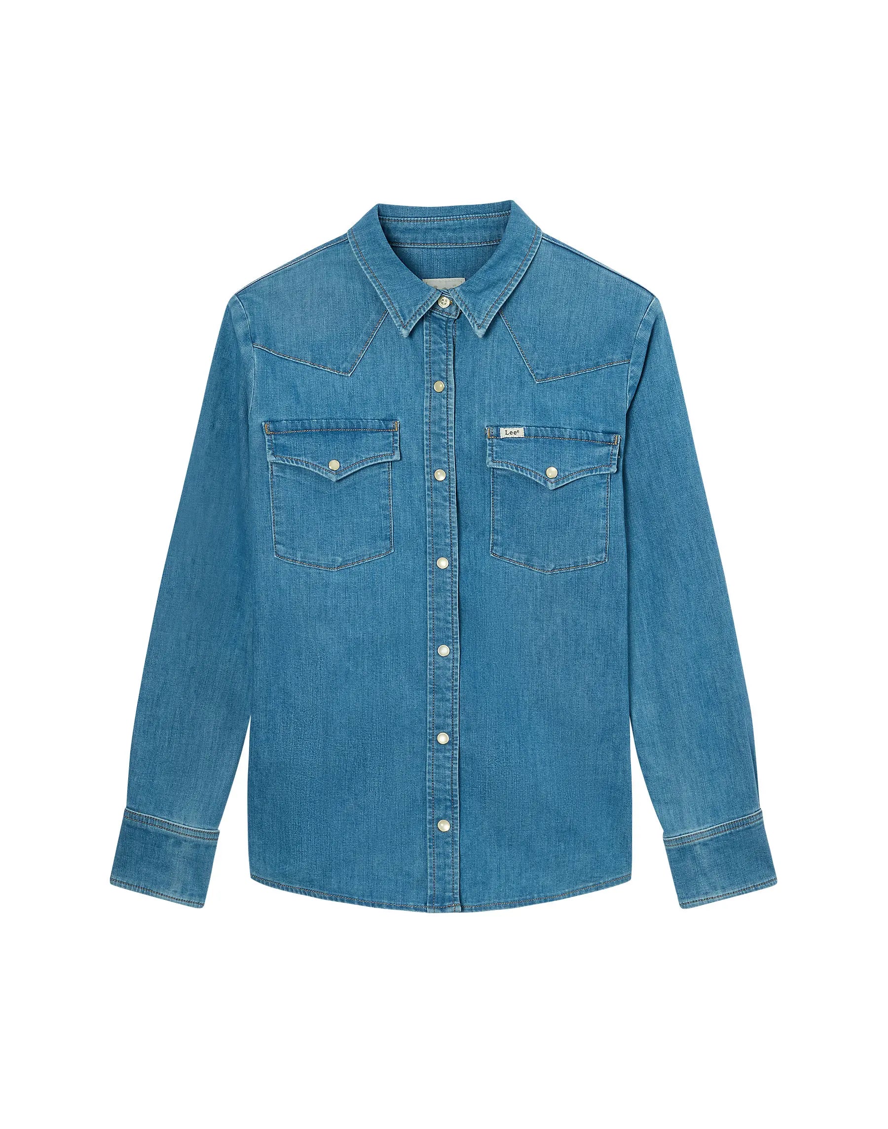 DAMSKA KOSZULA JEANSOWA LEE REGULAR WESTERN SHIRT DYE STAR 112378745