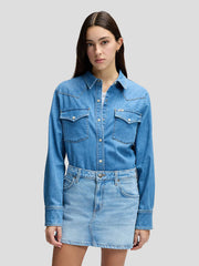 DAMSKA KOSZULA JEANSOWA LEE REGULAR WESTERN SHIRT DYE STAR 112378745