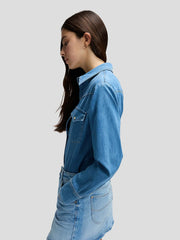 DAMSKA KOSZULA JEANSOWA LEE REGULAR WESTERN SHIRT DYE STAR 112378745