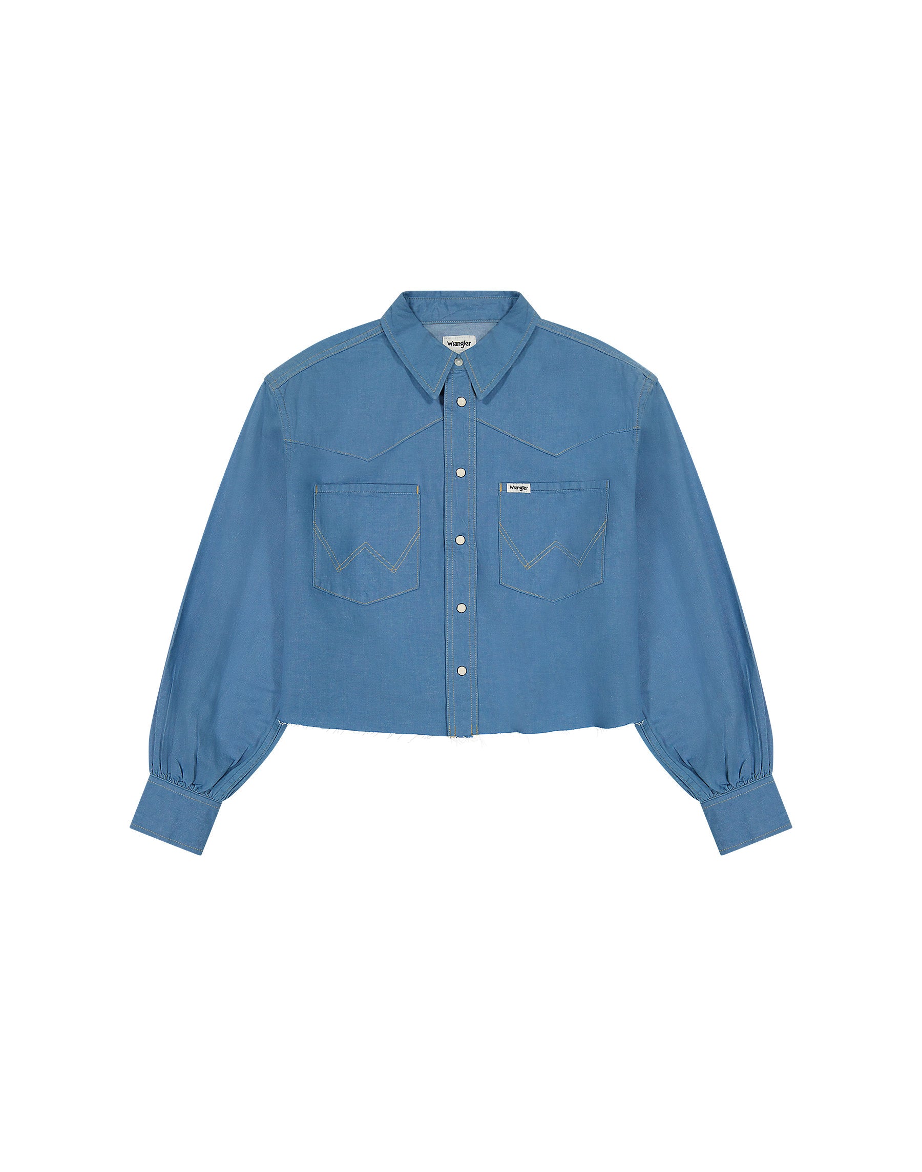 Damska Koszula Jeansowa Wrangler Cut Off Shirt Cotton Candy Blue 112362980