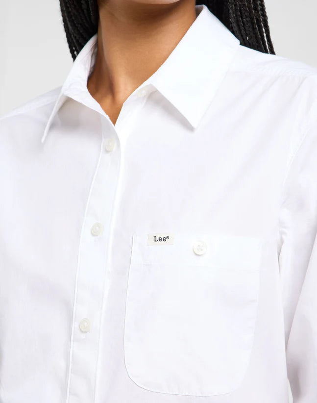 Koszula Biała Elegancka Damska Lee All Purpose Shirt Bright White 112365098