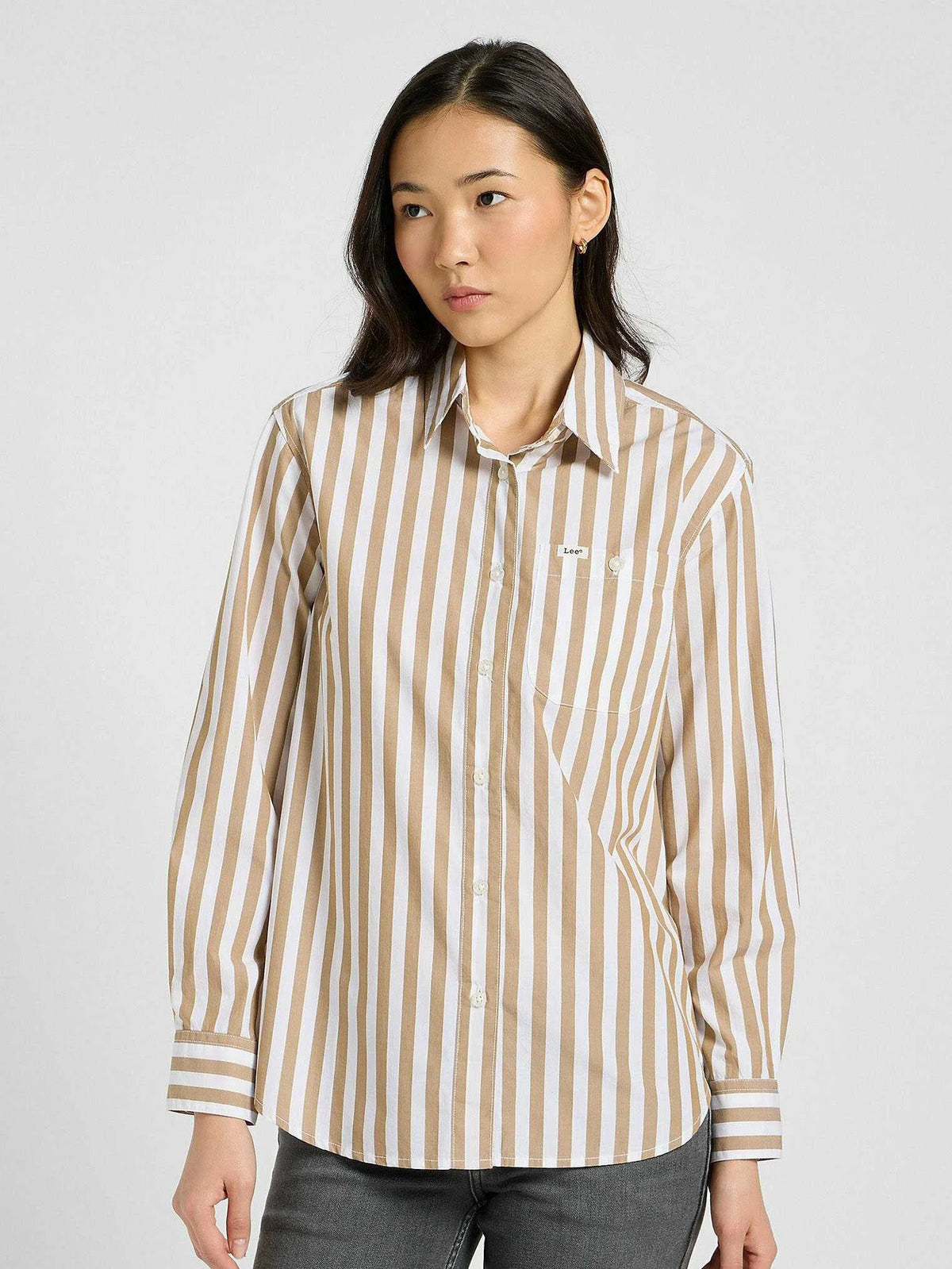 Damska Koszula Lee All Purpose Shirt Khaki Stripe 112370988