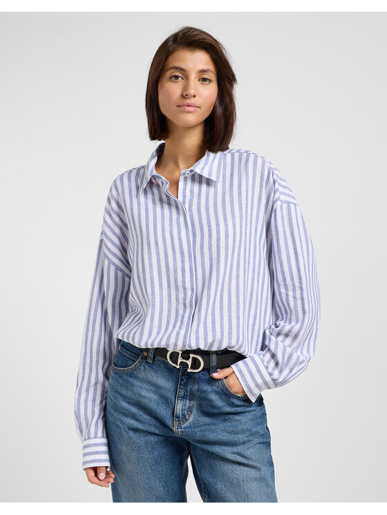Damska Koszula Lee Elasticated Shirt Surf Blue Stripe 112363503