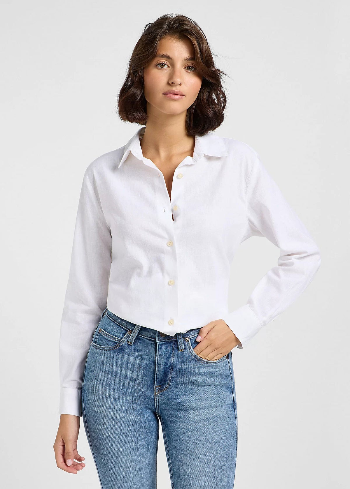 Damska Koszula Lee Pocketless Shirt Bright White 112363627