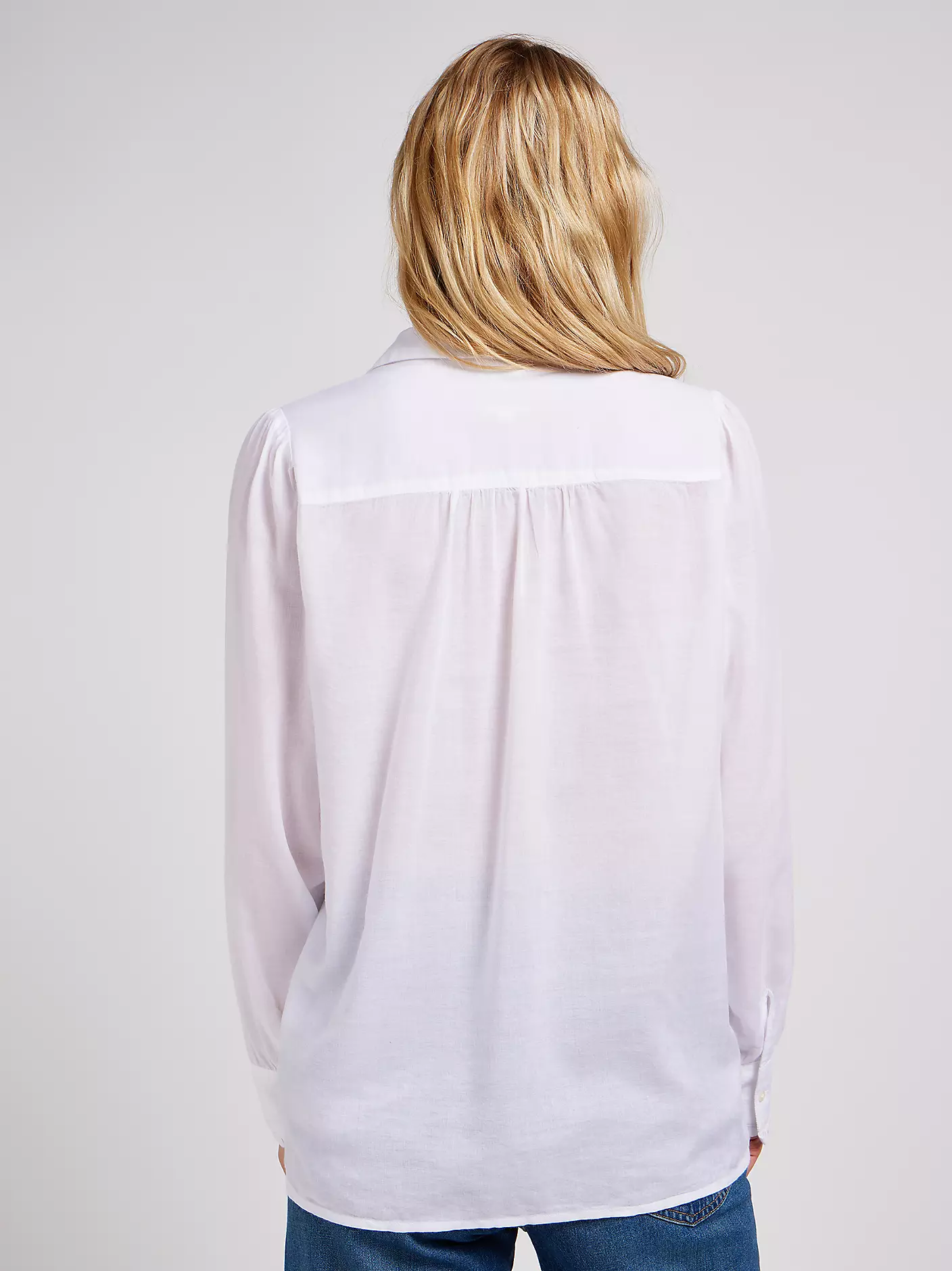 DAMSKA KOSZULA LEE SHIRRED BLOUSE BRIGHT WHITE 112351208