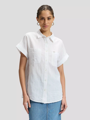 DAMSKA KOSZULA LEE SS LOOSE UTILITY SHIRT BRIGHT WHITE 112376977