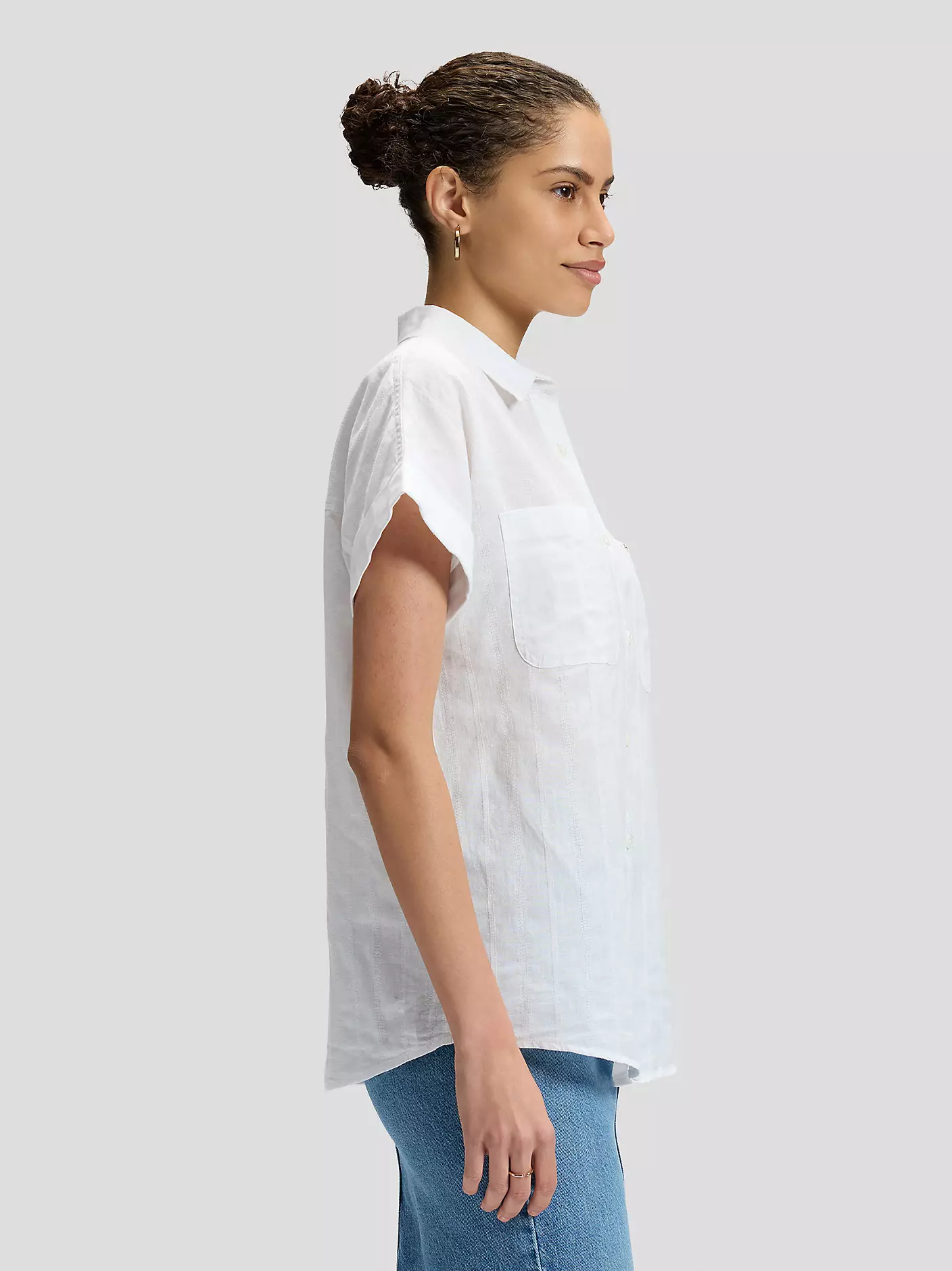 DAMSKA KOSZULA LEE SS LOOSE UTILITY SHIRT BRIGHT WHITE 112376977