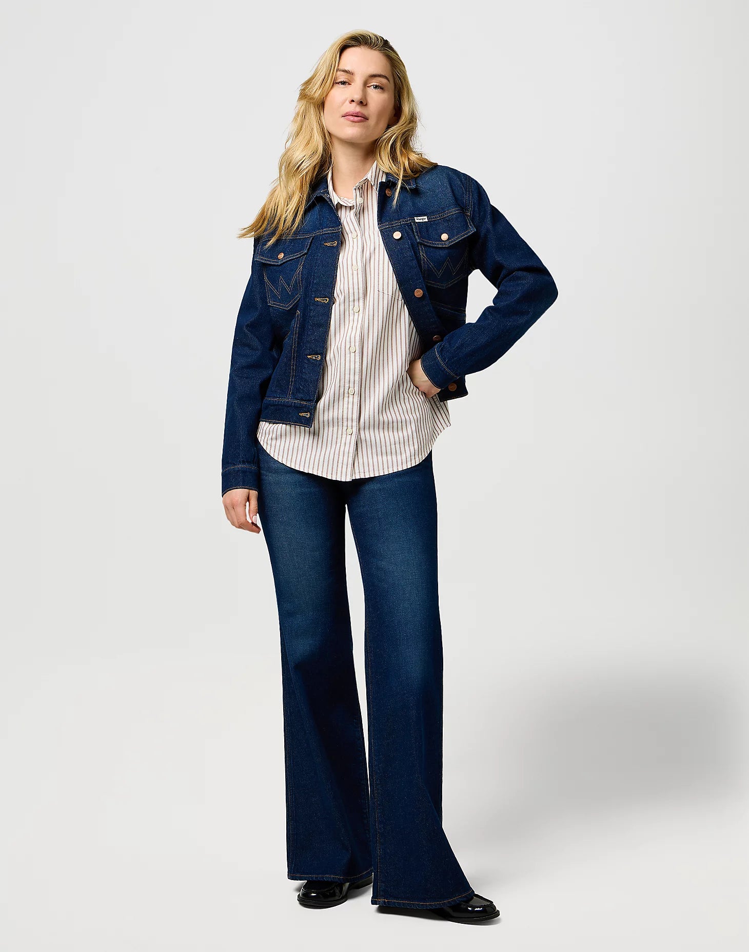 Damska Koszula Wrangler 1 Pkt Shirt Cognac 112370777