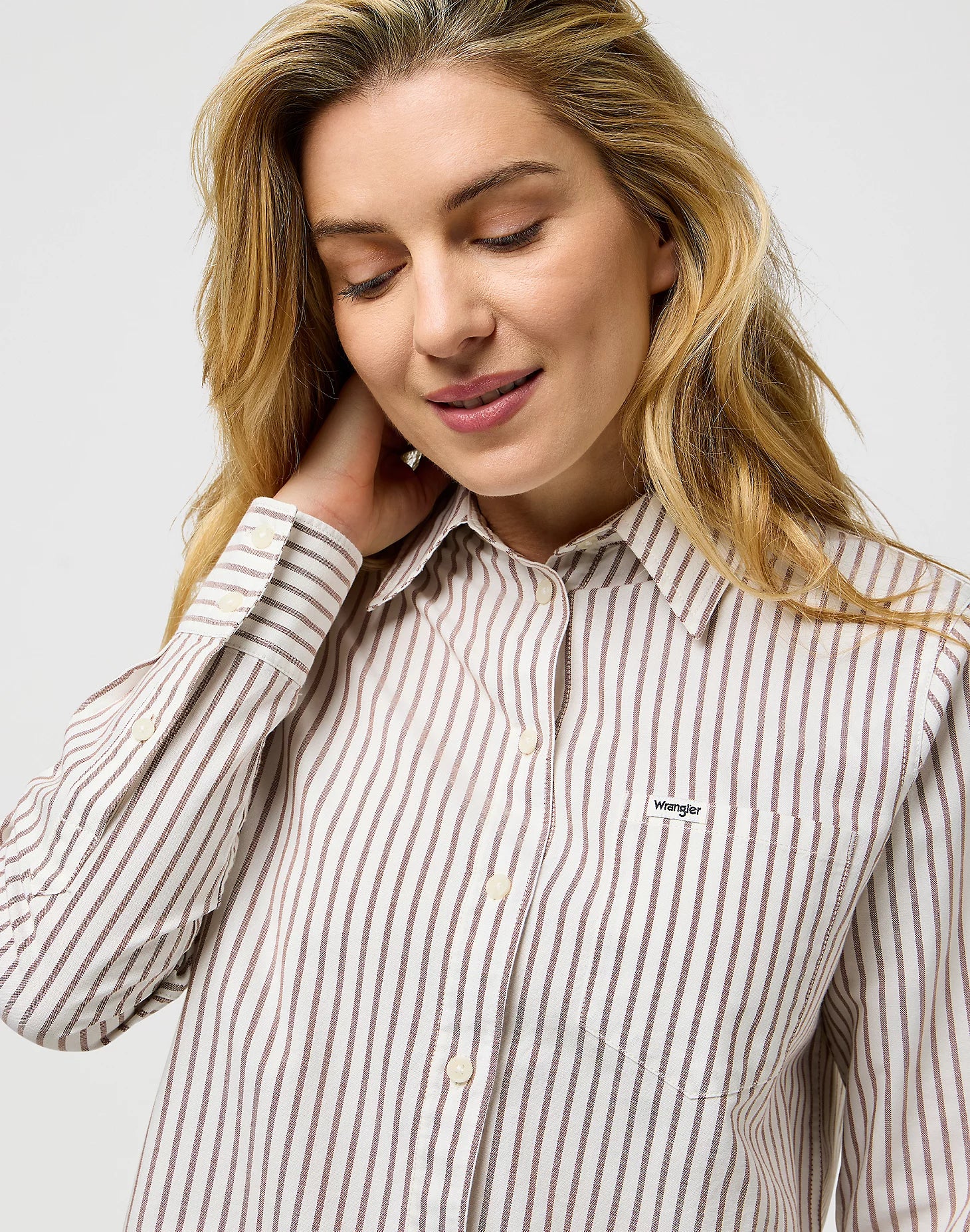 Damska Koszula Wrangler 1 Pkt Shirt Cognac 112370777
