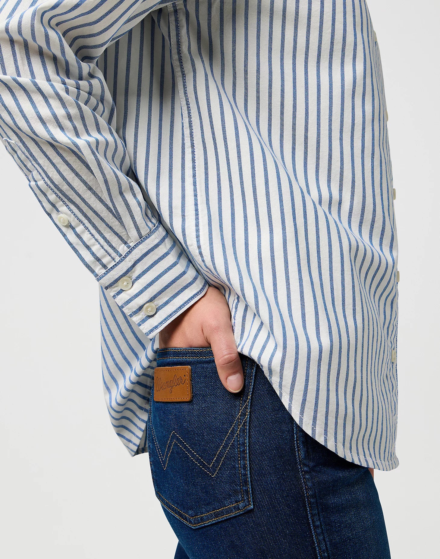 Damska Koszula Wrangler 1 Pkt Shirt Wrangler Blue 112370778