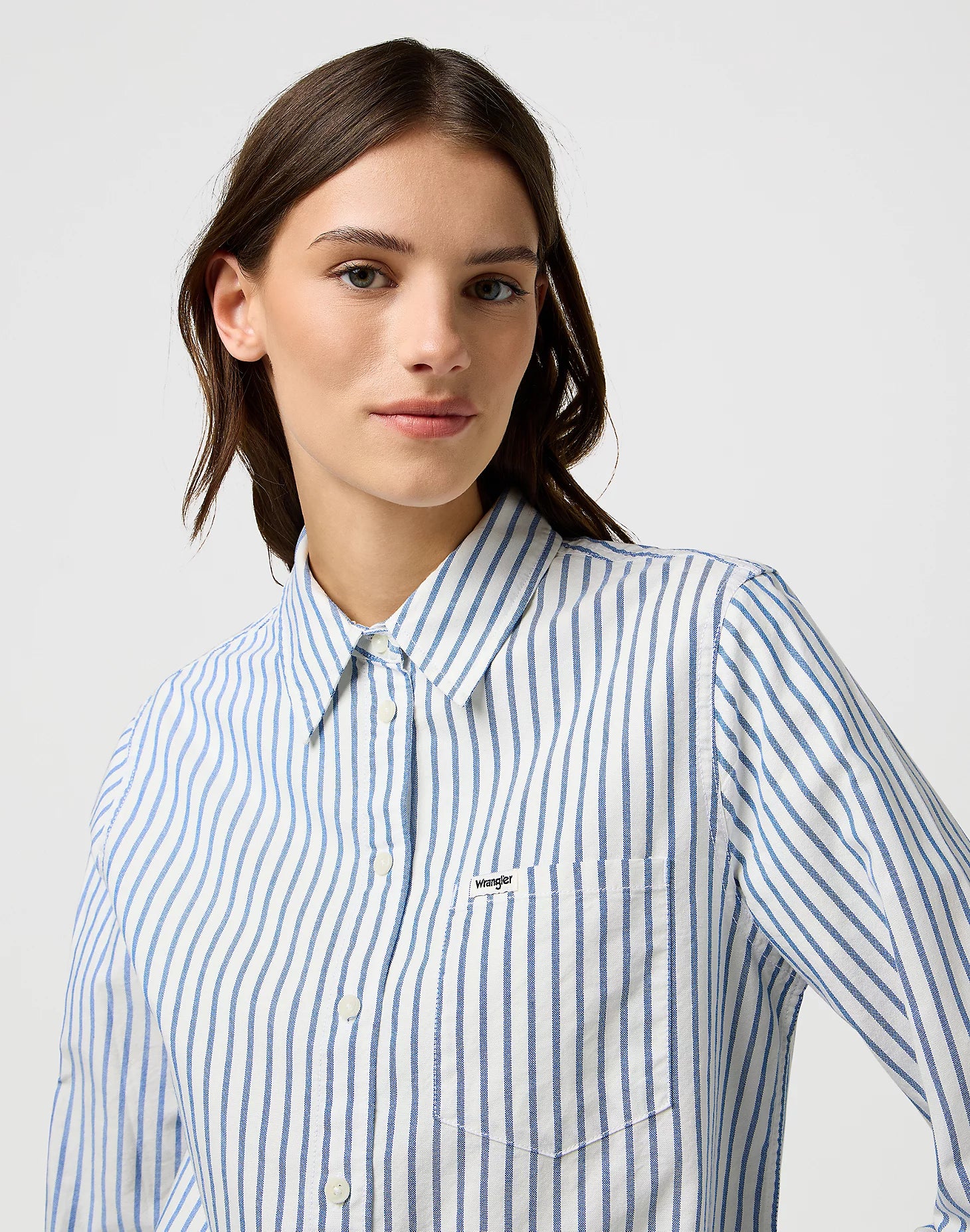 Damska Koszula Wrangler 1 Pkt Shirt Wrangler Blue 112370778