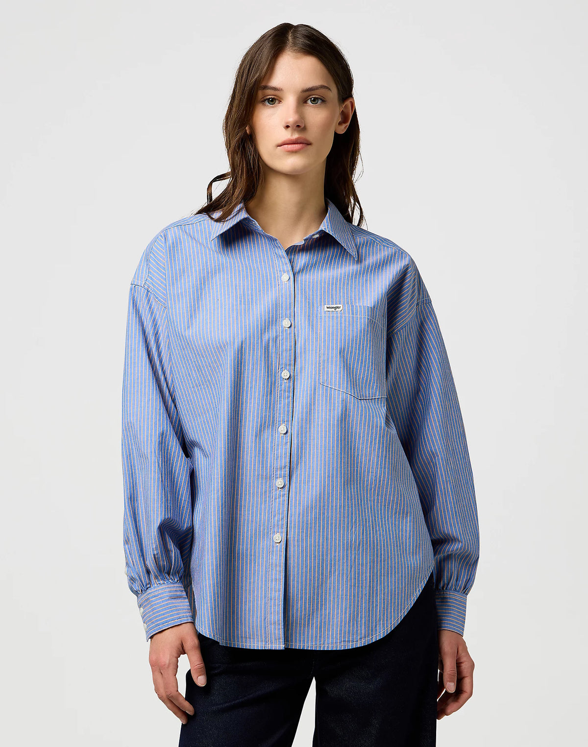 Damska Koszula Wrangler Cool Girl Blouse Dusty Blue 112370779