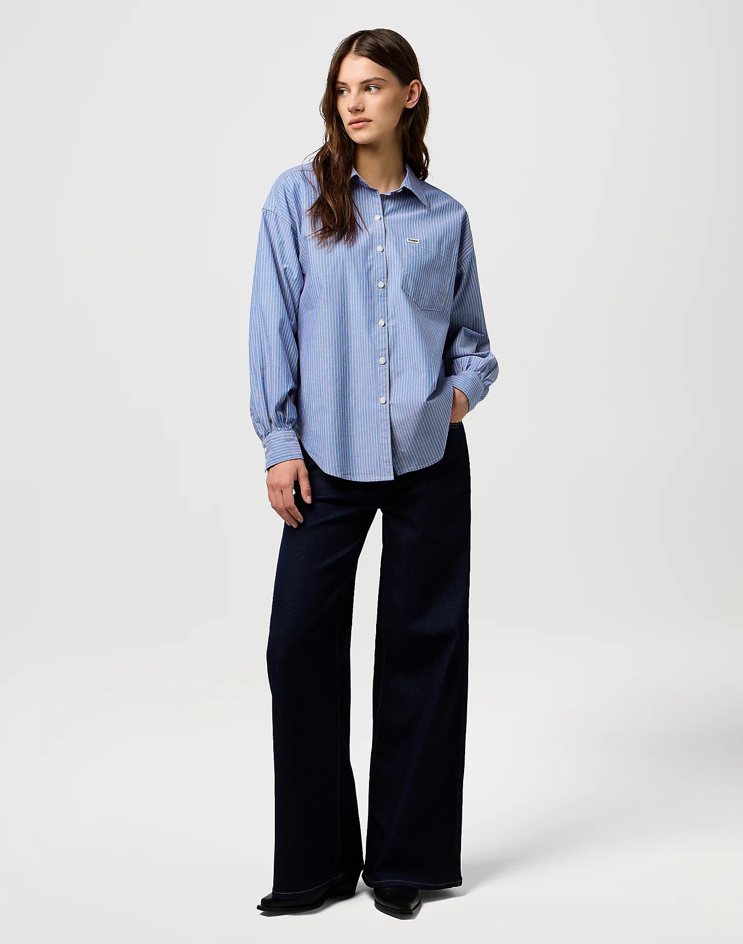 Damska Koszula Wrangler Cool Girl Blouse Dusty Blue 112370779