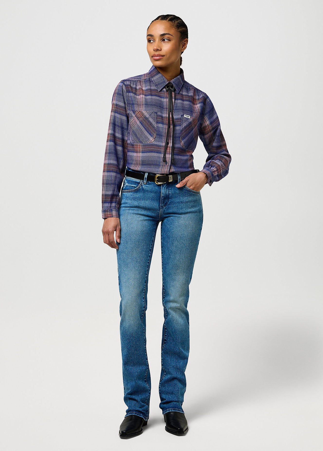 Damska Koszula Wrangler Femme Western Shirt Earth Red 112370788