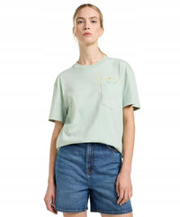 Damska Koszulka Lee Embroidery Pocket Tee Soft Sage 112363833