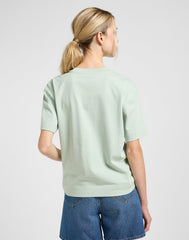 Damska Koszulka Lee Embroidery Pocket Tee Soft Sage 112363833