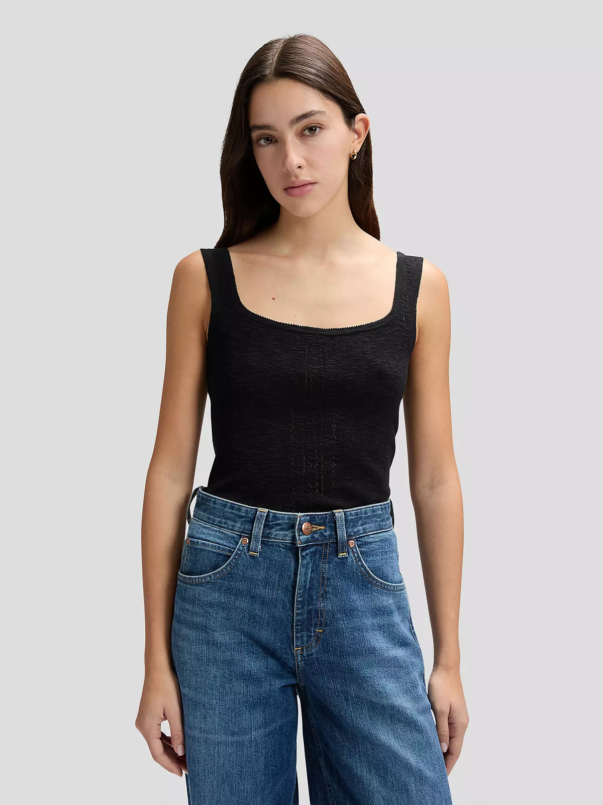 DAMSKA KOSZULKA LEE KNITTED TANK BLACK 112379254