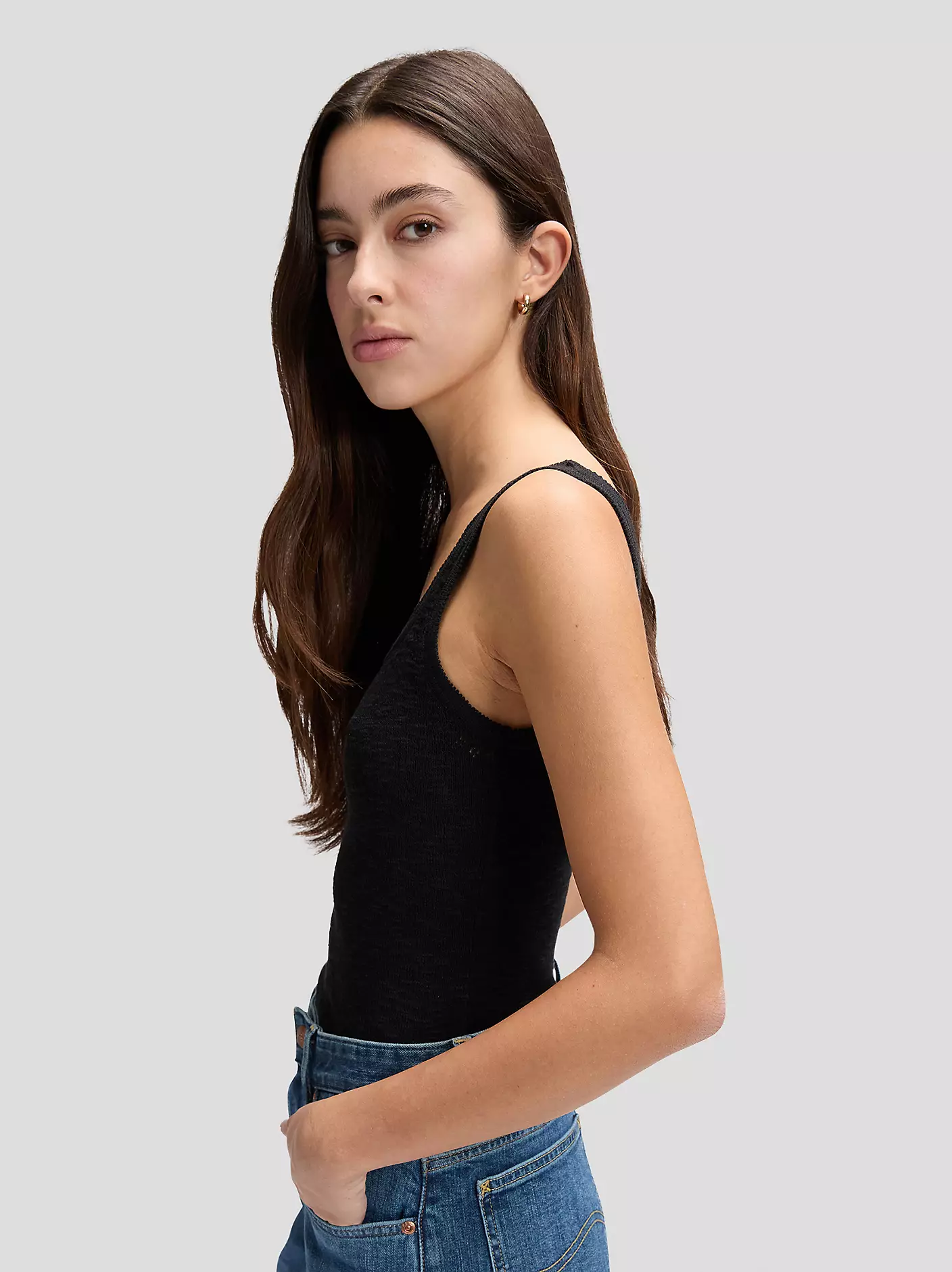 DAMSKA KOSZULKA LEE KNITTED TANK BLACK 112379254