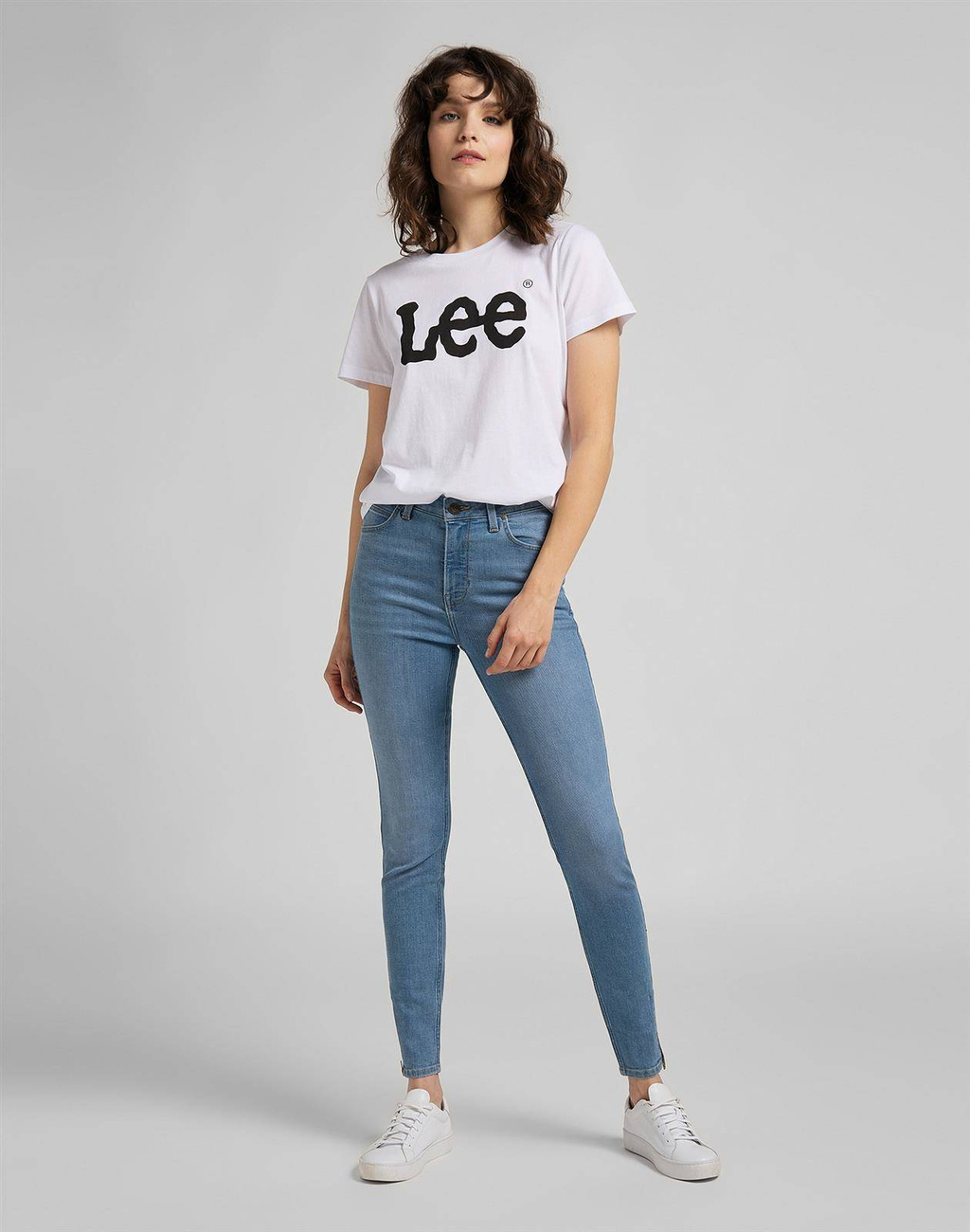 DAMSKA KOSZULKA LEE LOGO TEE WHITE 112109470