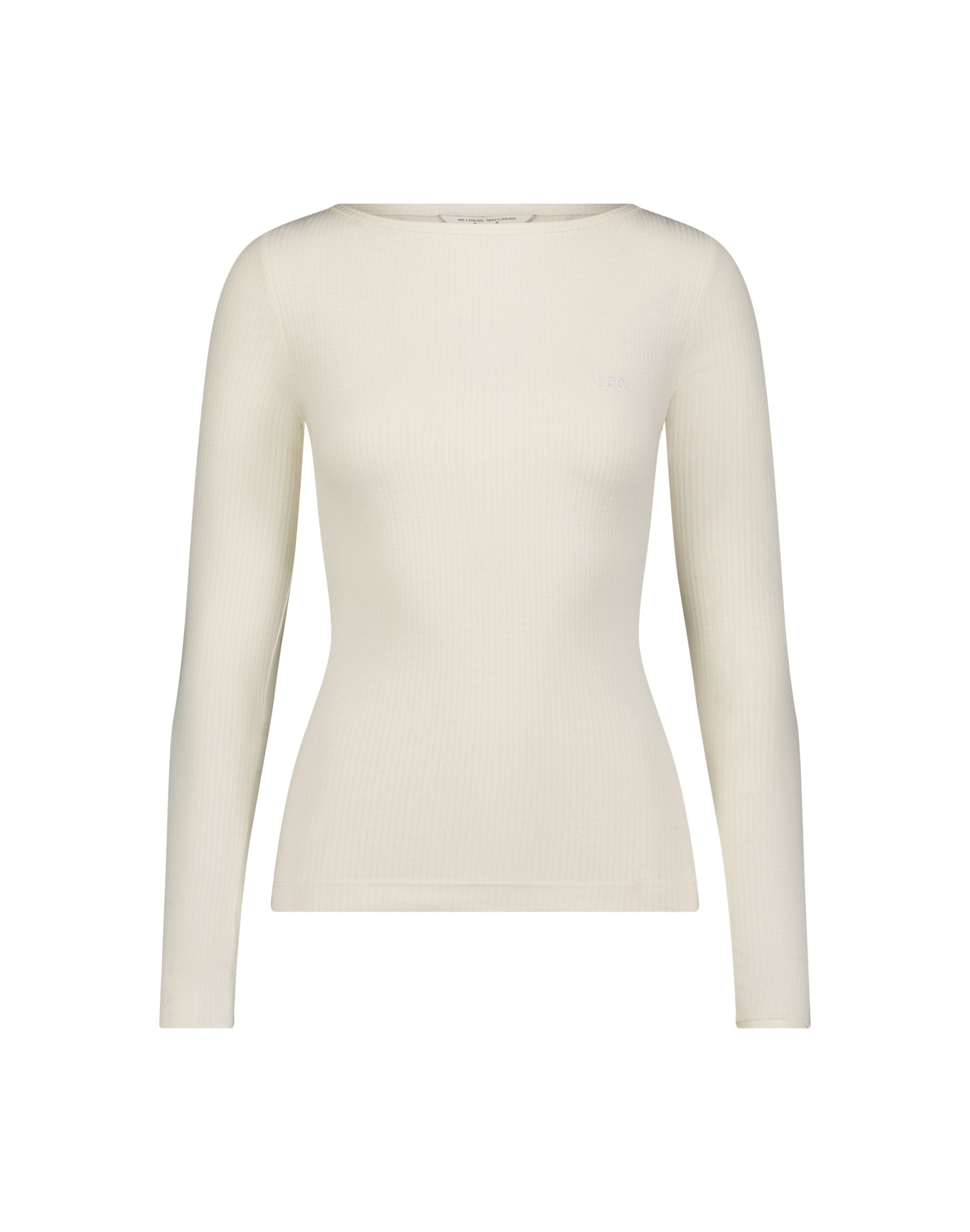 Damska Koszulka Lee Ls Boat Neck Tee Ecru 112355203