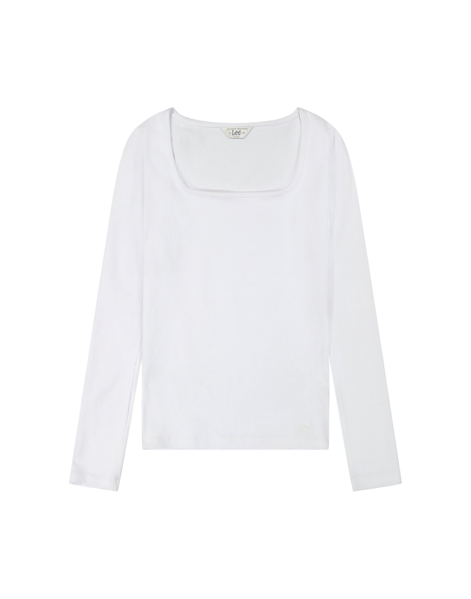 Damski Longsleeve Koszulka Z Długim Rękawem Lee LS Square Neck Bright White 112370952